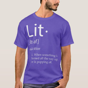 Camiseta Lit Definition Funny Lit Memória Definição Natal