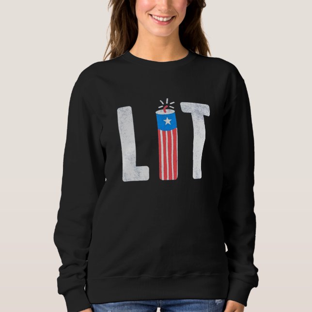 Camiseta Lit Fireworks 4 De Julho (Frente)
