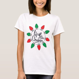 Camiseta Lit Up Like Christmas Art Cotes Graphic