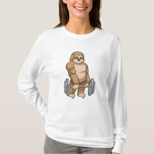Camiseta Lita em Bodybuilding com Barbell