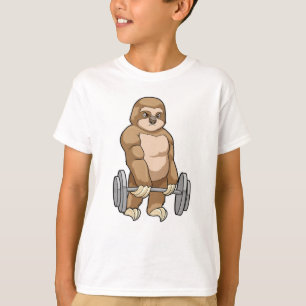 Camiseta Lita em Bodybuilding com Barbell