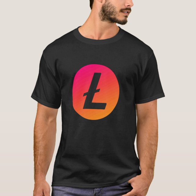 Camiseta Litecoin LTC Moeda Lua Litecoin Cripto Moeda Cript (Frente)