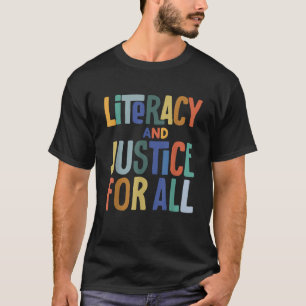 Camiseta Literacia E Justiça Para Todas As Bibliotecas Prot