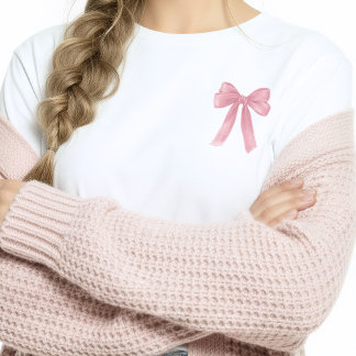 Camiseta Literalmente Apenas Uma Garota Tema Laço Coquete R