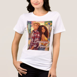 camiseta literária romantica A linguagem do amor