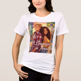 camiseta literária romantica A linguagem do amor