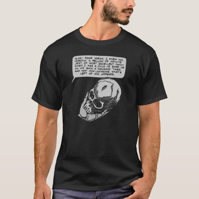 Camiseta Literature Shakespeare Poor Yorick Skull Shakespea (Frente)