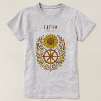 Camiseta Litha Sunflower Wheel Summer Solstice Celestial