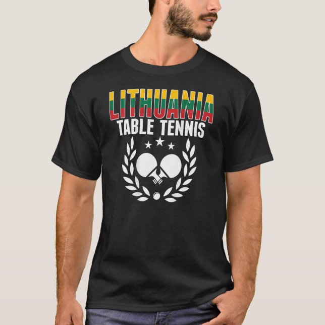 Camiseta Lithuania Ping Pong   Lithuanian Table Tennis Supp (Frente)