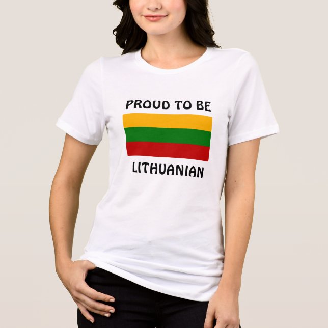 Camiseta Lithuania: Proud to be Lithuanian (Frente)