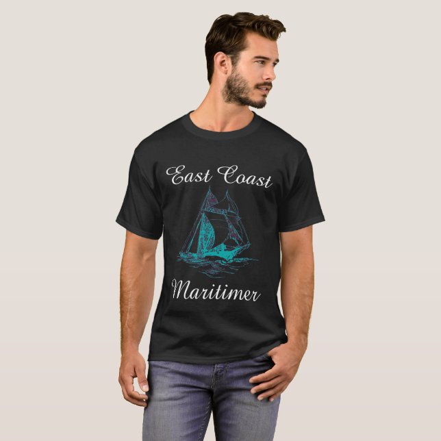 Camiseta Litoral Oriental - Navio de navegação de recreio n (Frente Completa)