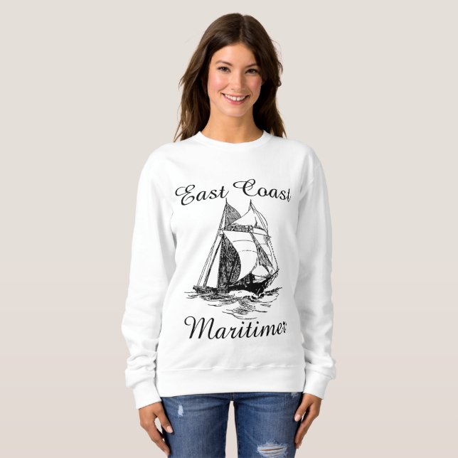Camiseta Litoral Oriental - Navio de navegação de recreio n (Frente Completa)