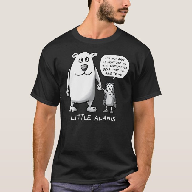 Camiseta Little Alanis e seu Urso Cruzado (Melhor no dar (Frente)