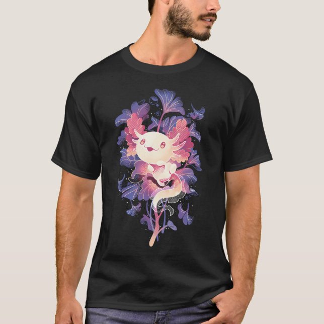 Camiseta Little Axo - Salamandra Subaquática Fofa (Frente)