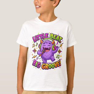 Camiseta Little Beat Big Groove Cute Monster T-Shi