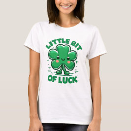 Camiseta Little Bit of Luck – Cute Kawaii Clover 