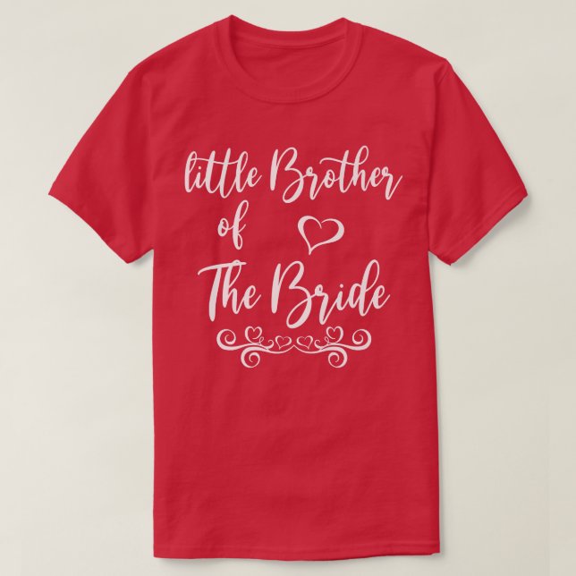 Camiseta Little Brother of Bride Wedding Matching  (Frente do Design)