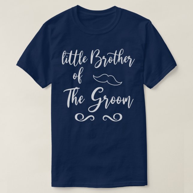 Camiseta Little Brother of Groom & Bride Wedding Matching  (Frente do Design)