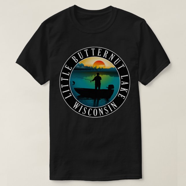 Camiseta Little Butternut Lake Wisconsin (Frente do Design)