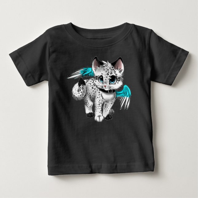 Camiseta Little Cartoon Angel Cat (Frente)