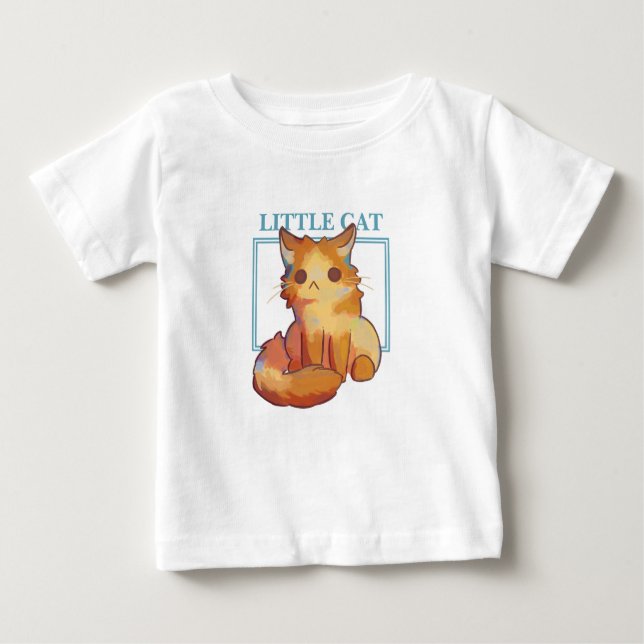 Camiseta Little Cat Drawing tshirt kids (Frente)