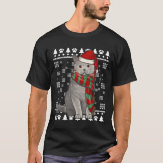 Camiseta Little Cat Santa Hat Xmas Feia Christma