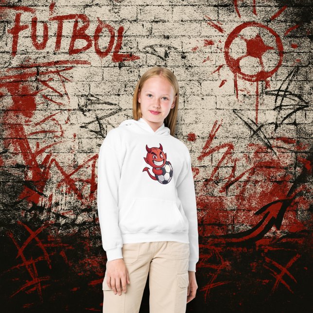 Camiseta Little Devil with a soccer ball (Criador carregado)