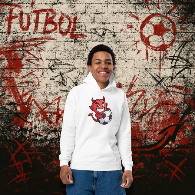 Camiseta Little Devil with a soccer ball (Criador carregado)