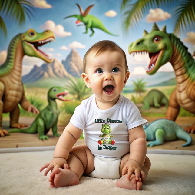 Camiseta Little Dinosaur in diapers (Little Dinosaur in diapers )