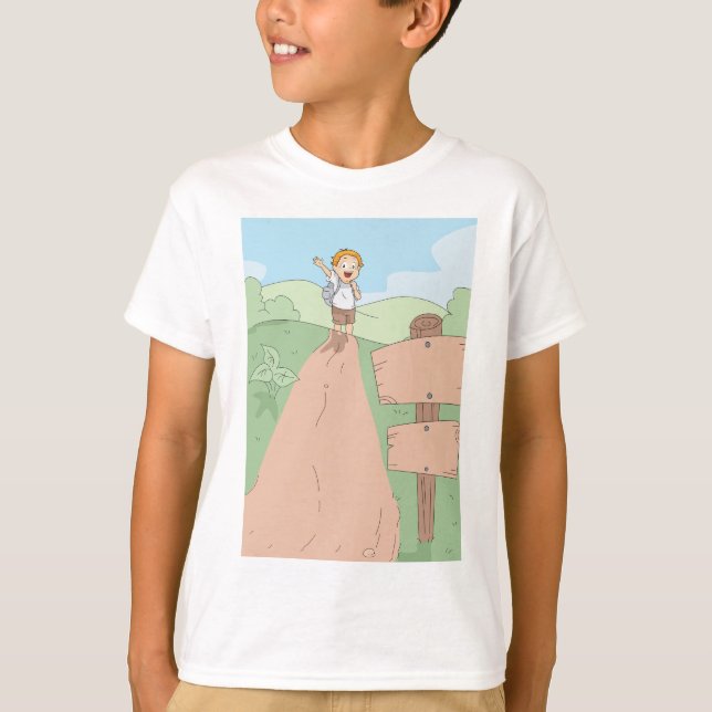 Camiseta Little Explorer Hiking Adventure (Frente)