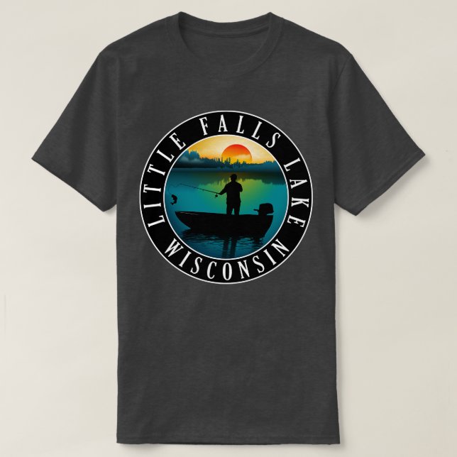 Camiseta Little Falls Lake Wisconsin (Frente do Design)