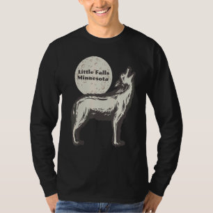 Camiseta Little Falls Minnesota Wolf Moon Howling Souven