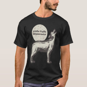 Camiseta Little Falls Minnesota Wolf Moon Howling Souven