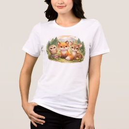 Camiseta Little Forest Friends: A Cozy Fox, Owl & Deer Adve
