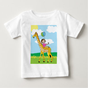 Camiseta Little Girl e Giraffe