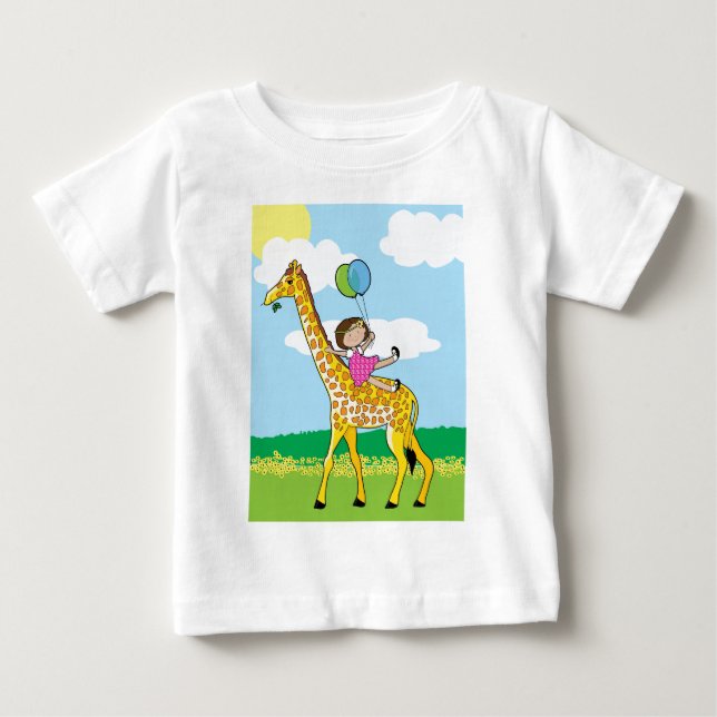 Camiseta Little Girl e Giraffe (Frente)