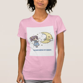Camiseta Little Girl Sharing Secrets With the Moon