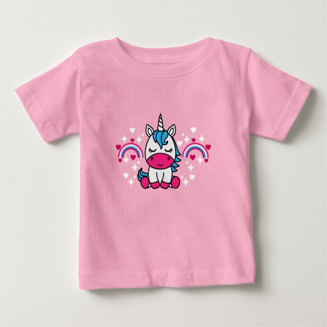 Camiseta Little Girls Unicorn Pony (Frente)