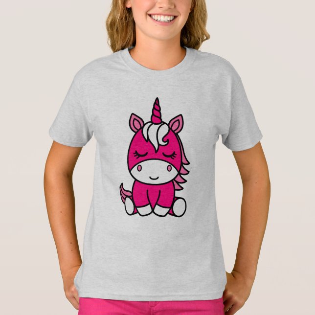 Camiseta Little Girls Unicorn Pony (Frente)