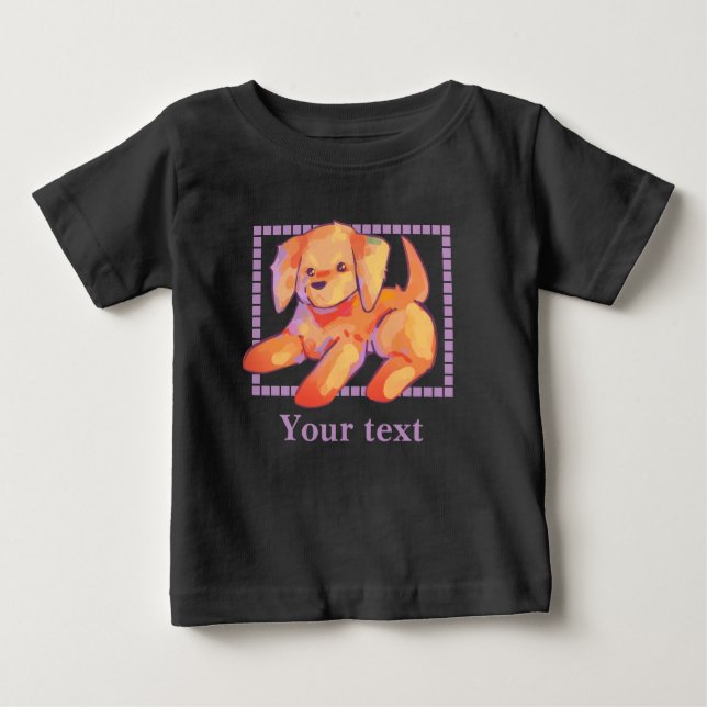 Camiseta Little golden retriever pup (Frente)