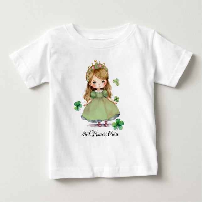 Camiseta Little Irish Princess Custom Name (Frente)