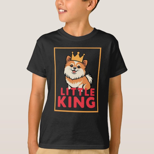 Camiseta Little King Pomeranian (Frente)