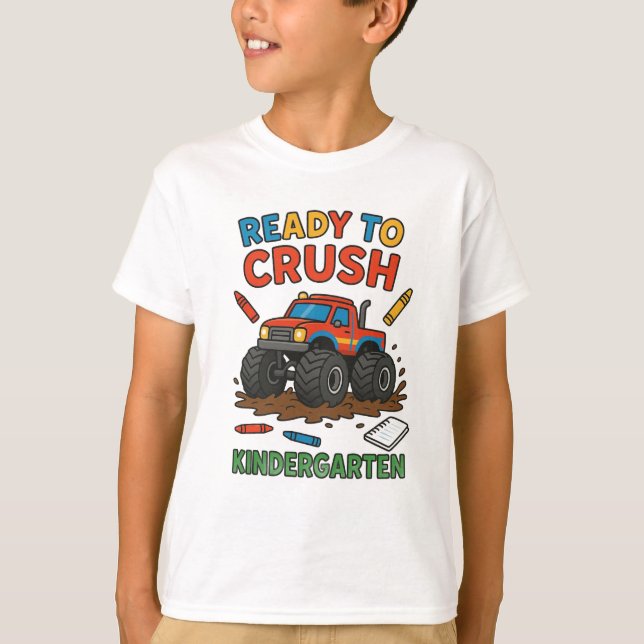Camiseta Little Learner Tee – Ready to Crush Kindergarten (Frente)