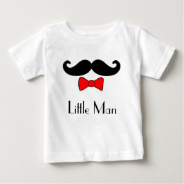 Camiseta Little Man Mustache e Red Bowtie