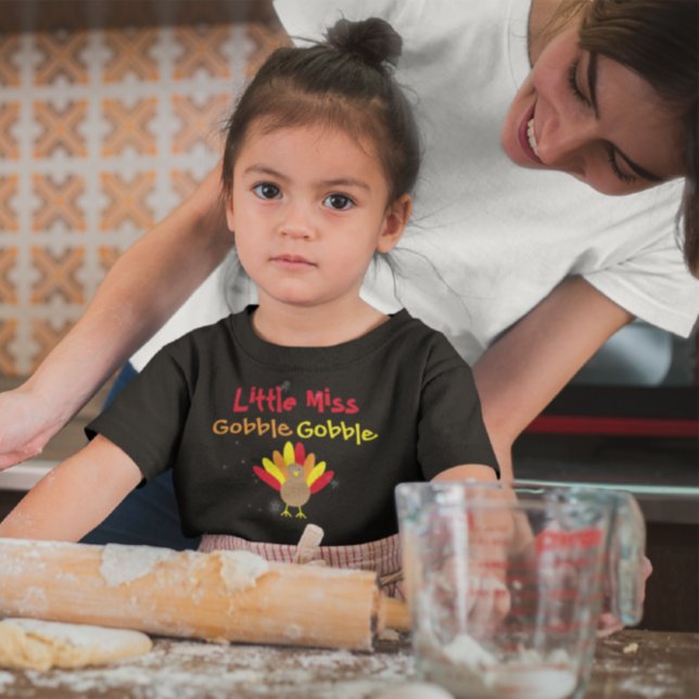 Camiseta Little Miss Gobble Gobble (Criador carregado)