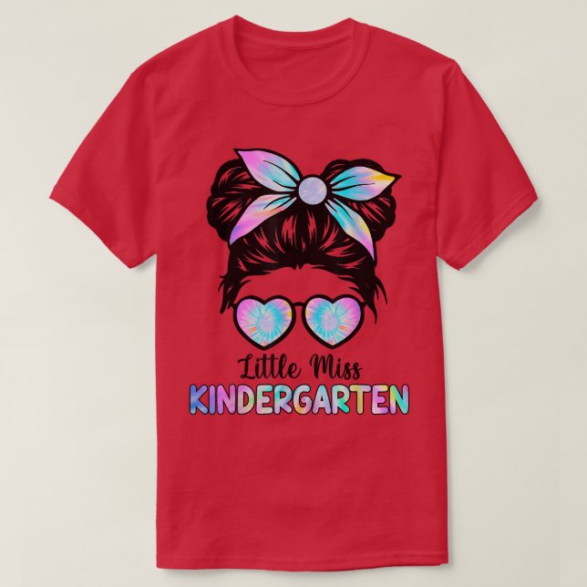 Camiseta Little Miss Kindergarten Girls Back To School Shir (Frente do Design)