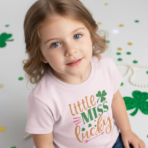 Camiseta Little Miss Lucky St Patrick para Criança