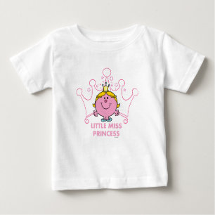 Camiseta Little Miss Princesa Coroa Cor-de-rosa 5 Pontas