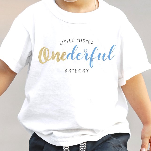 Camiseta Little Mister Onebright primeiro aniversario (Criador carregado)