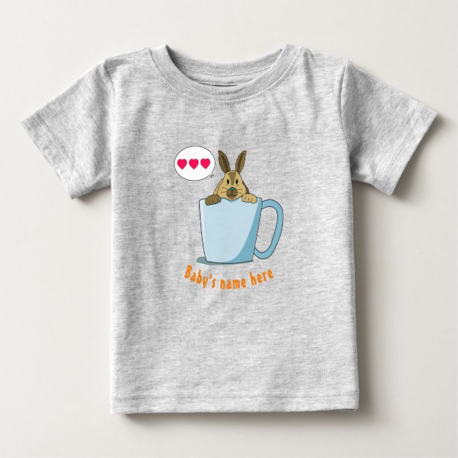 Camiseta Little Mocha diz "I Love U" (Frente)